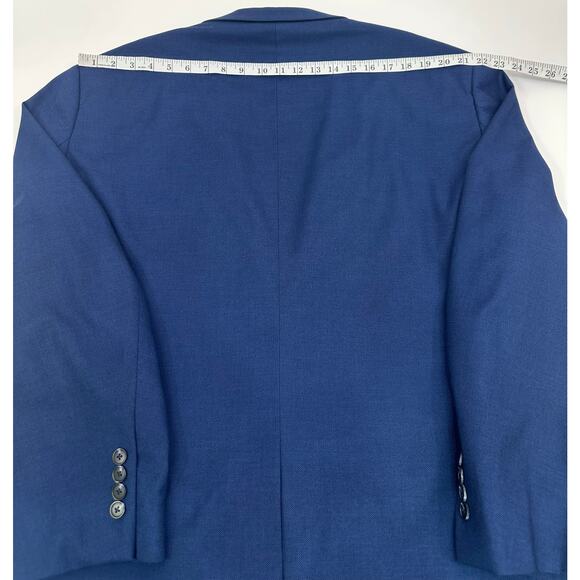 Johnny Bigg Royal Diego Textured Stretch Suit Jacket Blue Size 58 - Picture 10 of 11